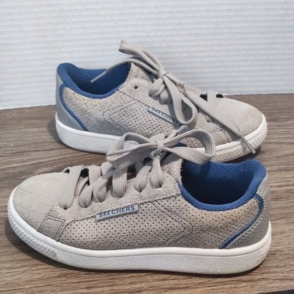 Skechers Metro Wave sneakers grey suede boys size 12 - Picture 1 of 11
